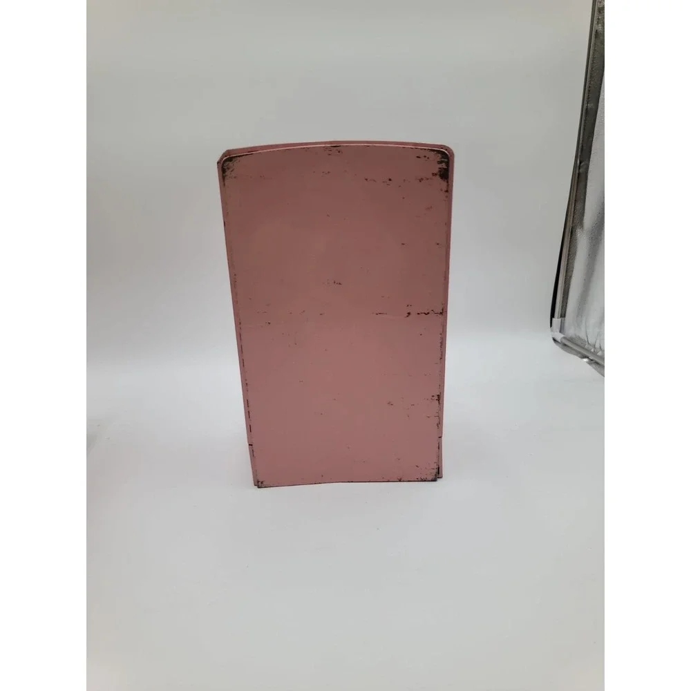 VTG Wolverine Pink Tin Metal Toy Child's Play Playset Kitchen Refrigerator‎